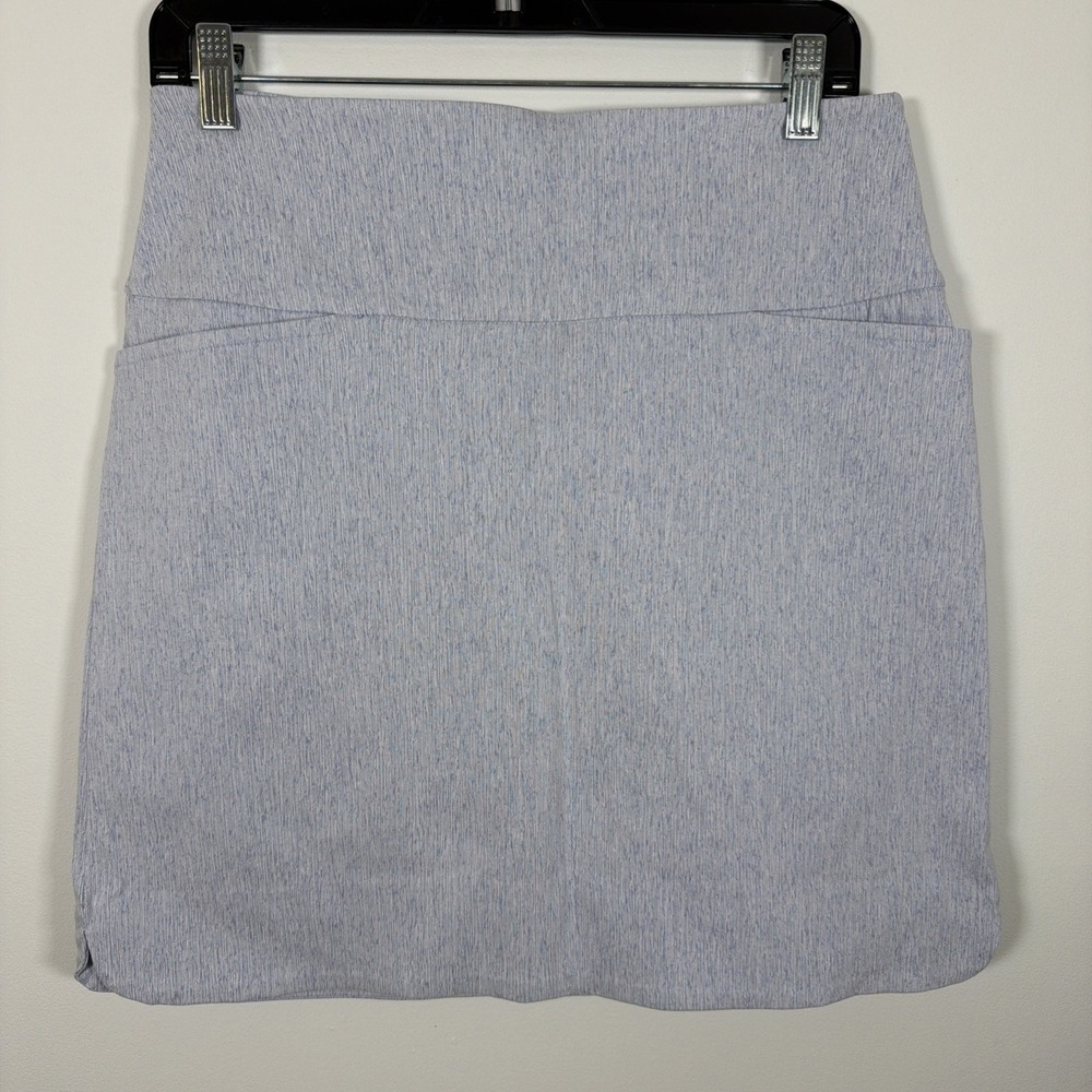 SC &‎ Co Pull On Women Skort Skirt Shorts Medium Blue Stretch Pockets 6" Inseam